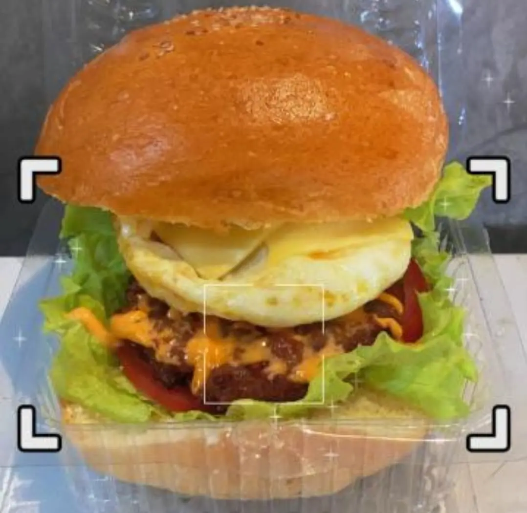 Hình ảnh Hamburger bò 2 tầng - 1 trứng