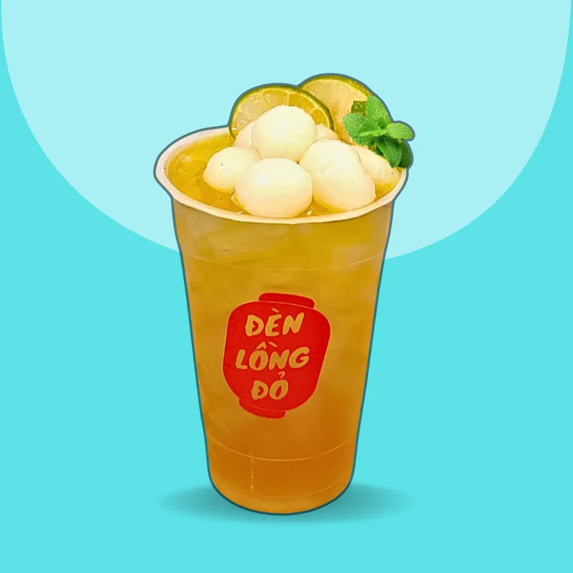 Hình ảnh Trà Nhãn Thái Lan - ly khổng lồ 
