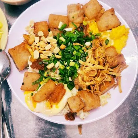 Hình ảnh bột môn chiên 2 trứng bánh nhiều 