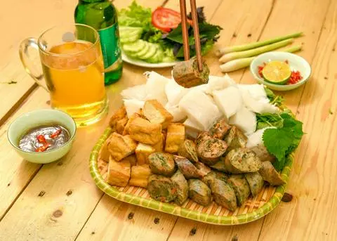 Hình ảnh bún đậu dồi sụn 45k