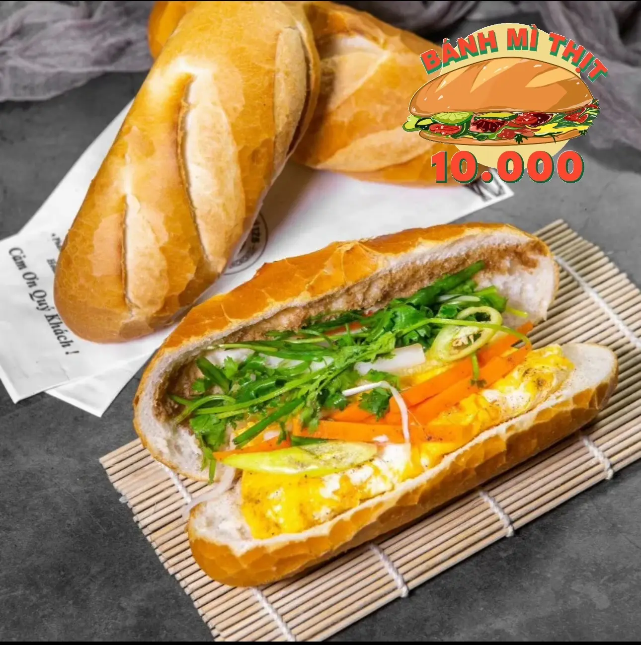 Hình ảnh Bánh mì Ốp La 2 trứng