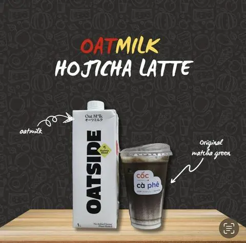 Hình ảnh Houjicha sữa yến mạch