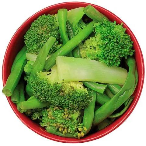 Hình ảnh Bông cải, đậu que luộc - Steamed Greens 