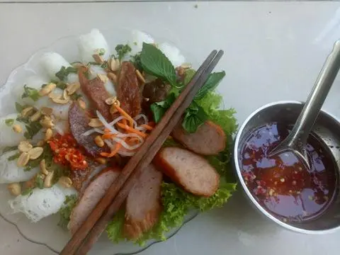 Hình ảnh bánh hỏi nem nướng chả giò