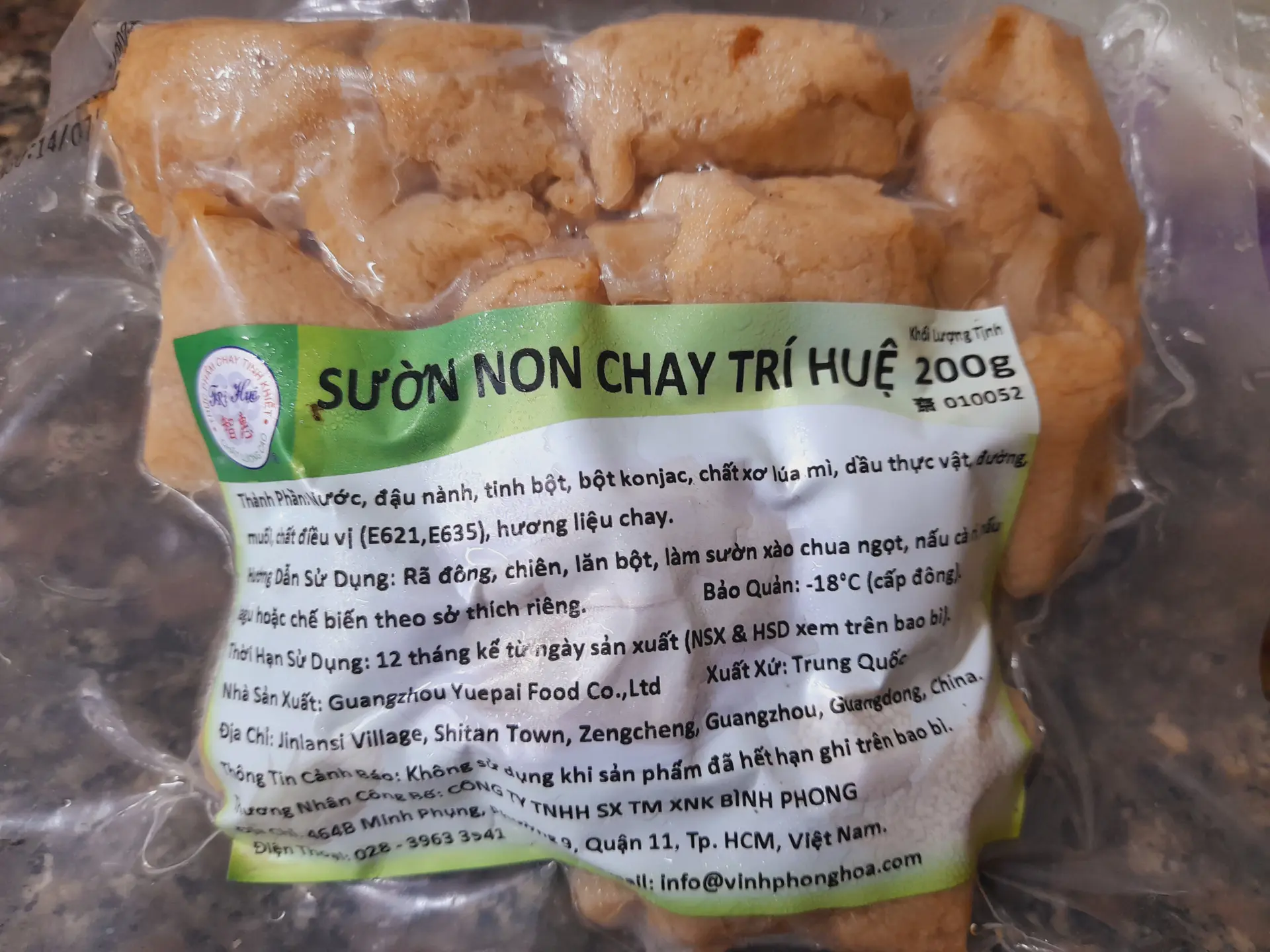 Hình ảnh Sườn non chay TRÍ HUỆ 200g