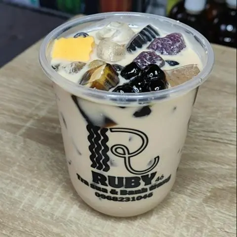 Hình ảnh Trà sữa Ruby đậm trà ,đậm vị full topping