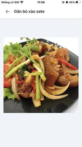 Hình ảnh Gân bò xào sate