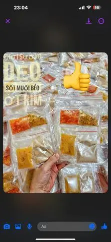 Hình ảnh Bánh tráng sốt béo+ ớt rim