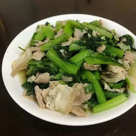 Hình ảnh CƠM CẢI THÌA XÀO THỊT