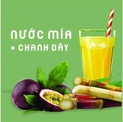 Hình ảnh Nước mía mix hạt đác rim chanh dây tươi