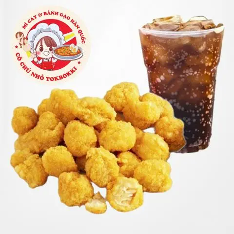 Hình ảnh Gà Popcorn chiên giòn + Lắc phô mai + 1 ly nước ngọt ngẫu nhiên