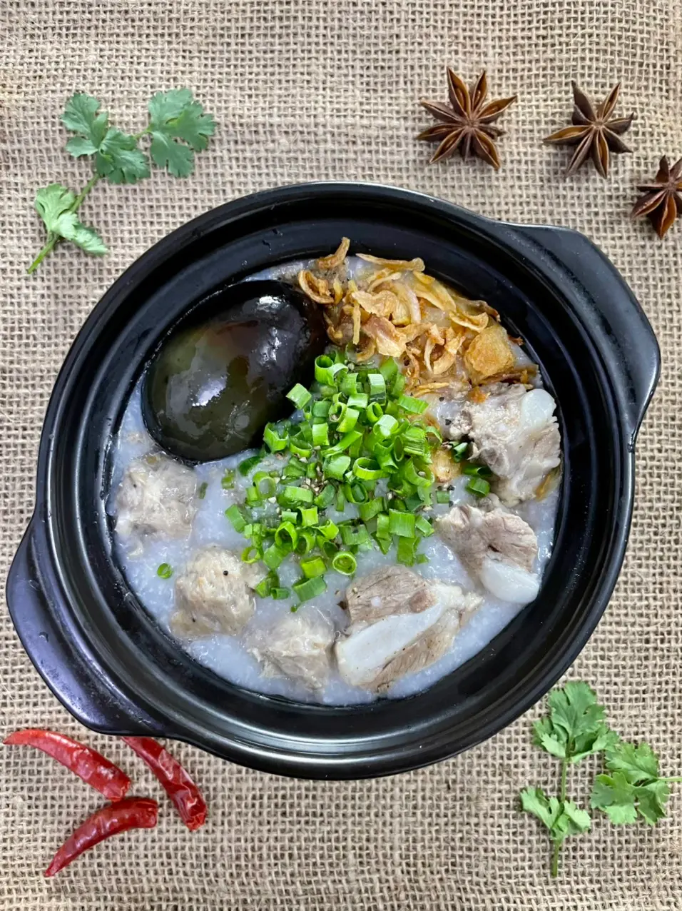 Hình ảnh cháo sườn bắc thảo bò viên