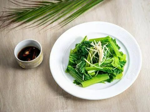 Hình ảnh Cải Xanh Hấp Gừng