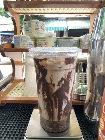 Hình ảnh Sữa Tươi Sốt Cacao