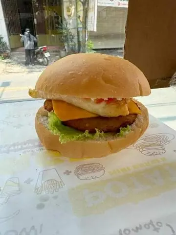 Hình ảnh hamburger Bò phô mai