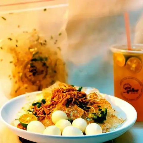 Hình ảnh Combo 1 bánh tráng mỡ hành 4 trứng - 1 trà tắc