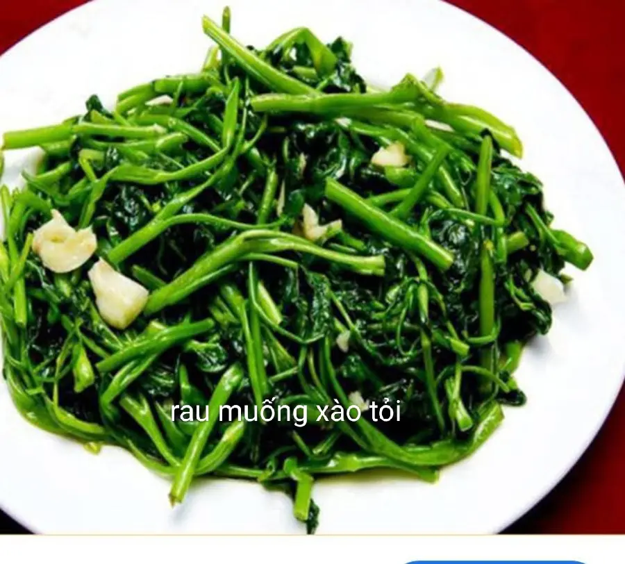 Hình ảnh Rau muống xào tỏi.