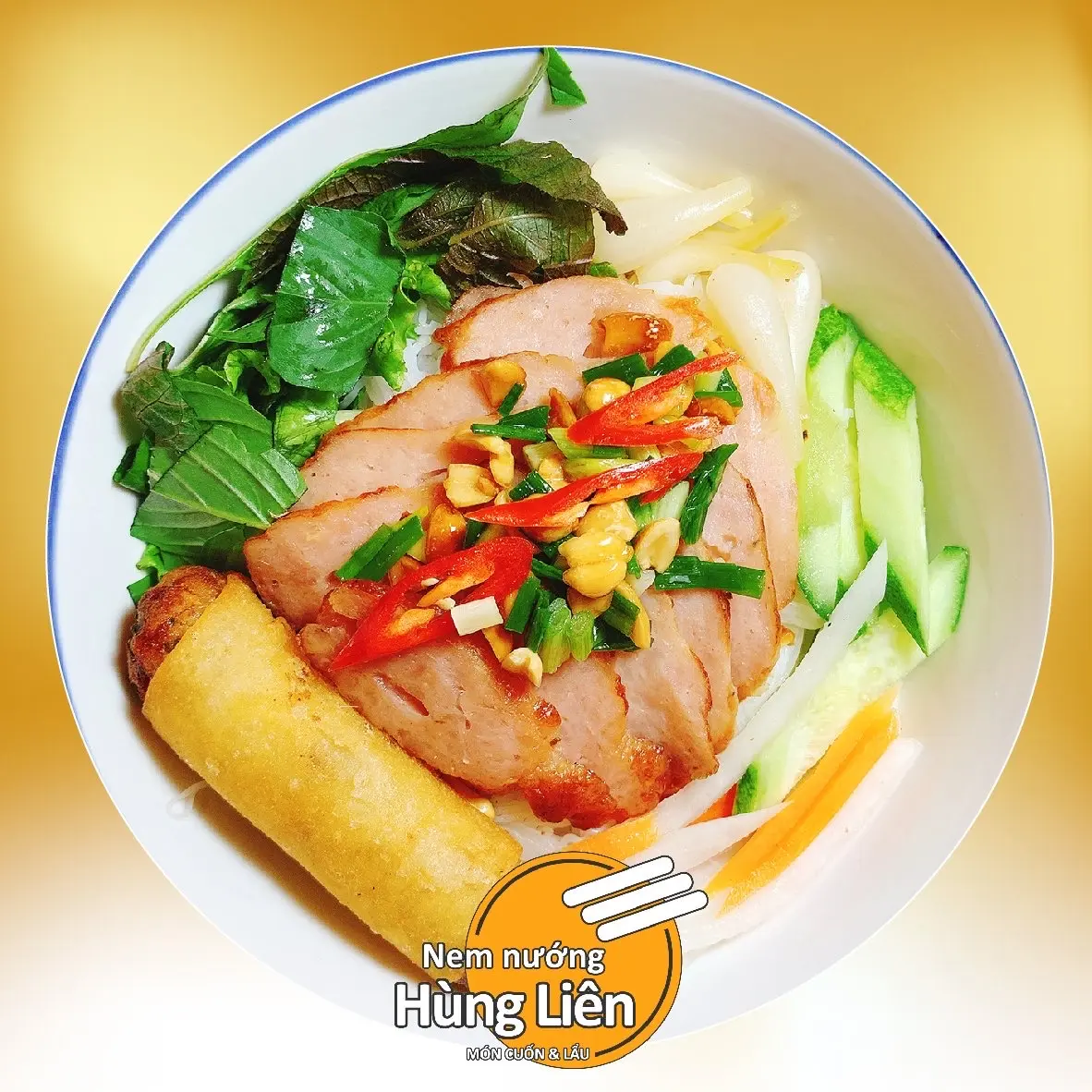 Hình ảnh Bún nem nướng chả giò