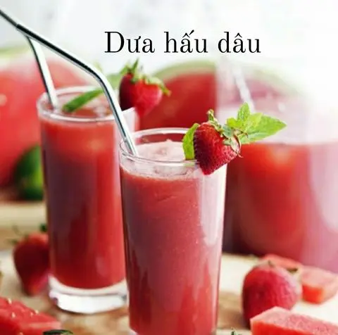 Hình ảnh Nước ep-dưa hấu-dâu