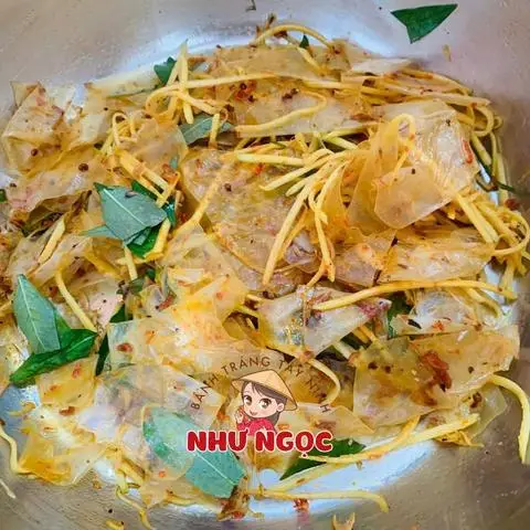 Hình ảnh Bánh Tráng Phơi Sương Trộn Chay