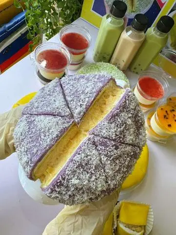 Hình ảnh bánh ngàn lớp phú sĩ khoai môn
