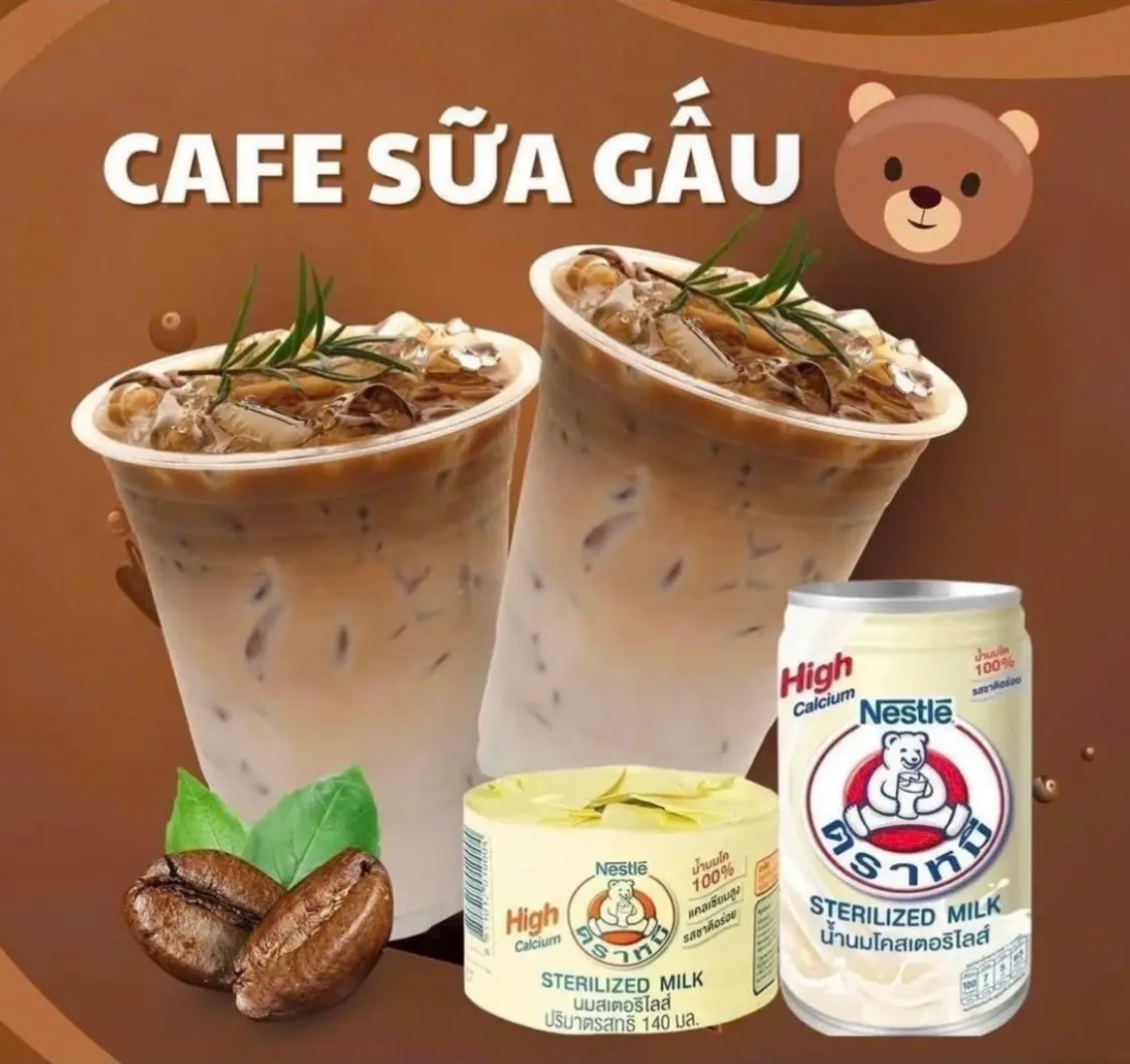 Hình ảnh Cafe sữa gấu