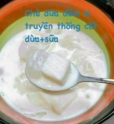 Hình ảnh chè dừa dầm Vị truyền thống 3 phần 
