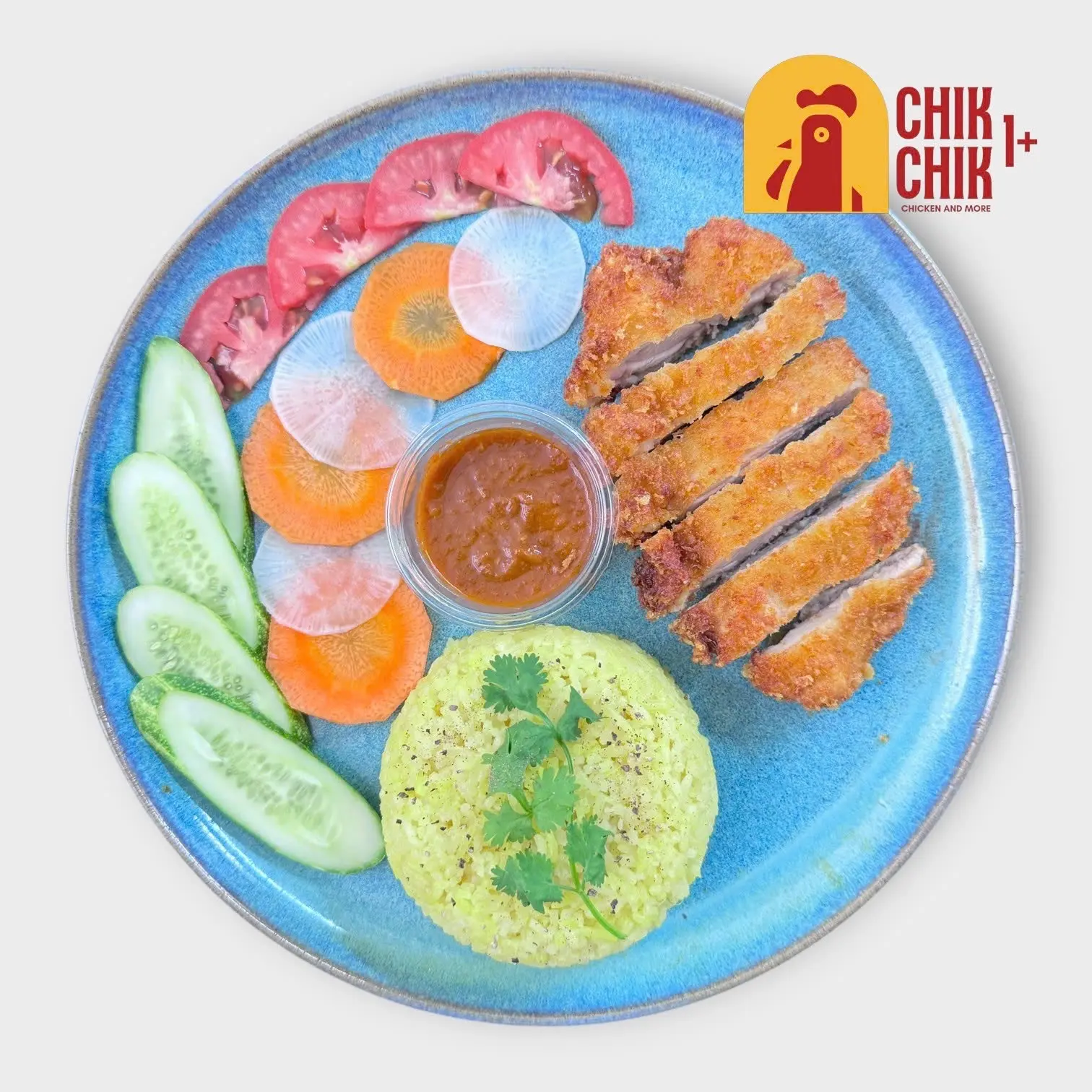 Hình ảnh Cơm Gà File Chiên Xù- Sốt Ớt Xá Xíu