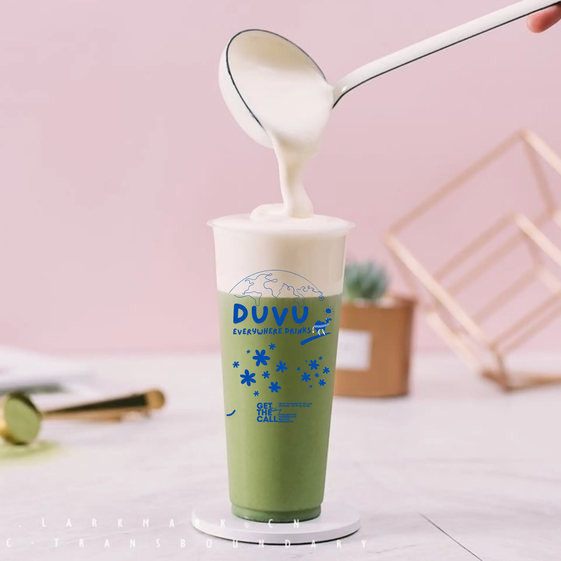 Hình ảnh Sữa tươi matcha kem phô mai