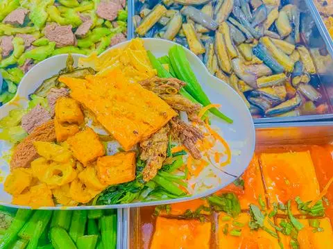 Hình ảnh cơm thập Cẩm + đậu hũ ki non