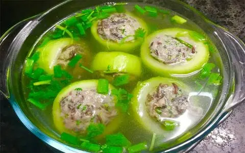 Hình ảnh Cơm Bí Xanh Dồn Thịt