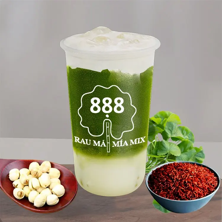 Hình ảnh Rau Má Mix Sữa Hạt Sen + Gạo Lứt