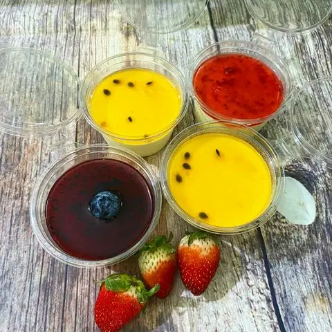 Hình ảnh Combo 5 hộp Panna Cotta sốt tuỳ chọn