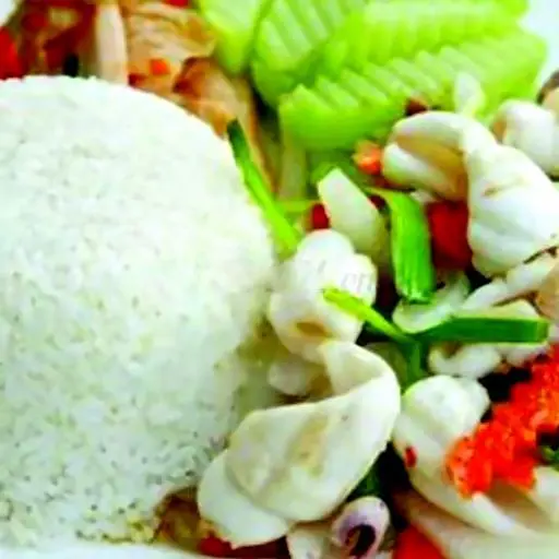 Hình ảnh Cơm nóng hải sản xào chua ngọt