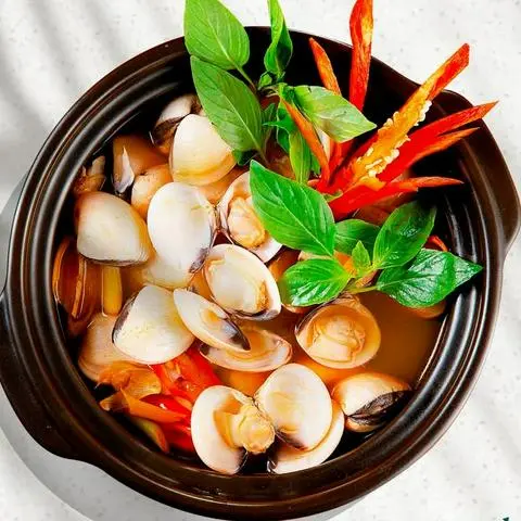 Hình ảnh nghêu hấp xã, hấp thai