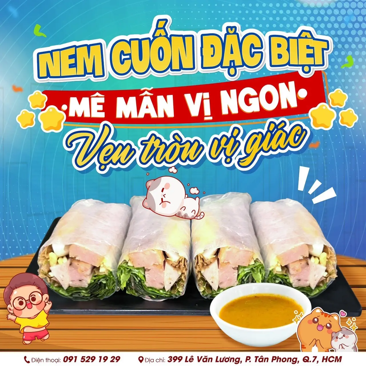 Hình ảnh Một nem cuốn đặc biệt (1 cuốn cắt ra làm đôi)