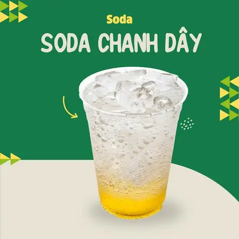 Hình ảnh Soda chanh dây ly 700ml + topping trân châu trắng
