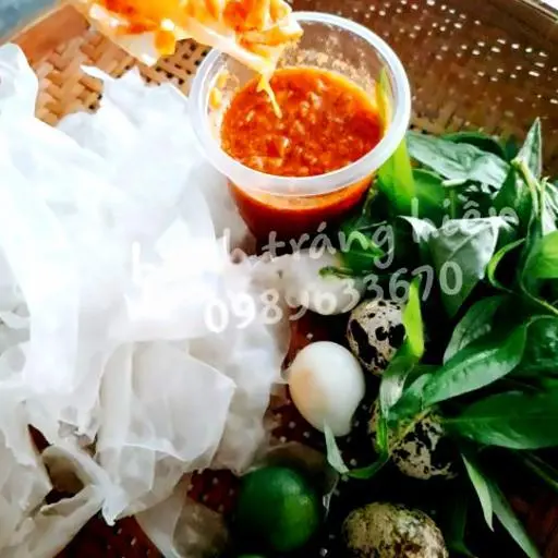 Hình ảnh Bánh Tráng Chấm + 4trứng cút