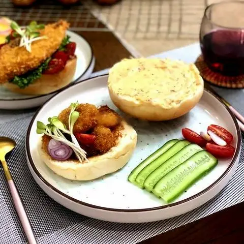 Hình ảnh Hamburger tôm