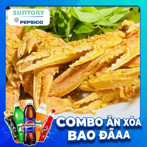 Hình ảnh Combo Càng ghẹ cháy tỏi + Nước ngọt SPVB