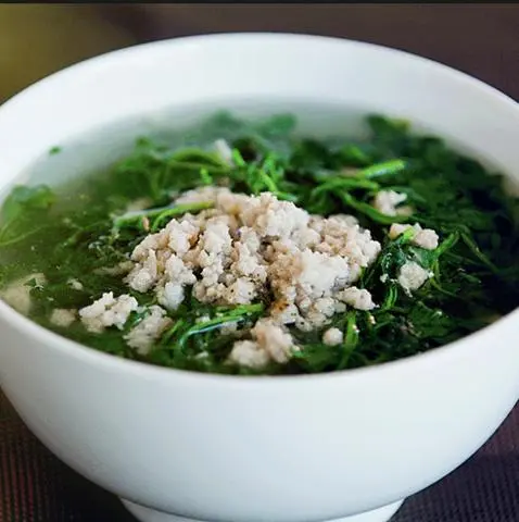 Hình ảnh Canh xà lách xoong Thịt Bằm