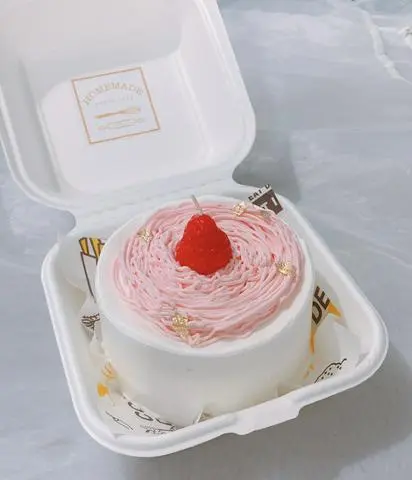 Hình ảnh Bánh kem bento trái dâu