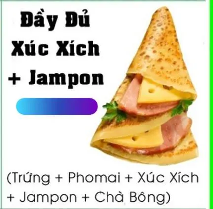 Hình ảnh Crepe Đầy đủ xúc xích - jampon