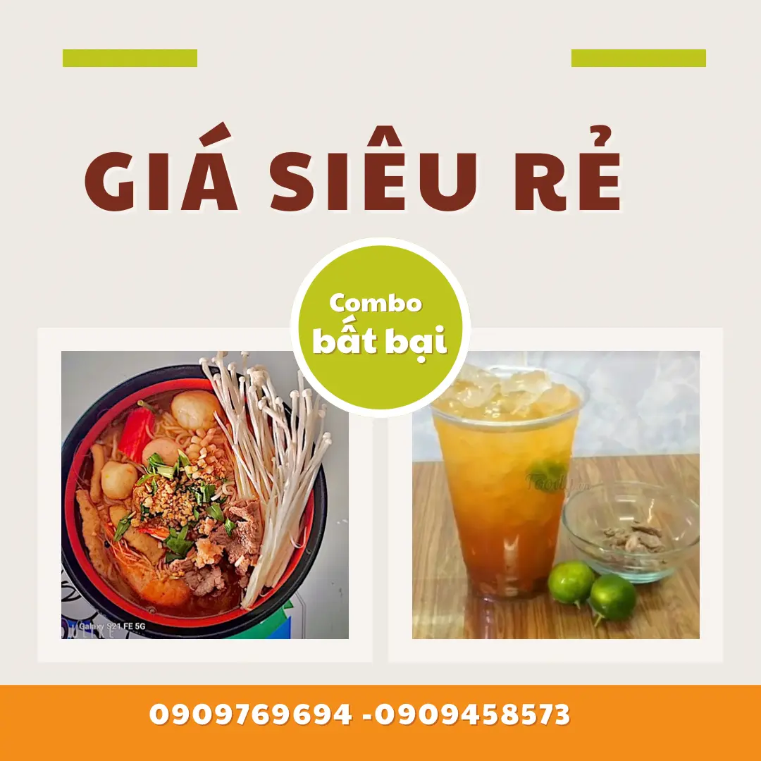 Hình ảnh Combo bún Thái thập cẩm - trà tắc