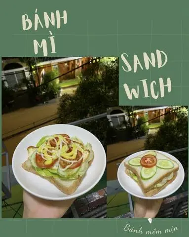 Hình ảnh Bánh Mì Sandwich Kẹp Trứng Sốt Me Đậm Đà Full Topping