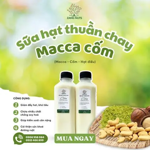 Hình ảnh Sữa Cốm mix Macca - Hạt điều