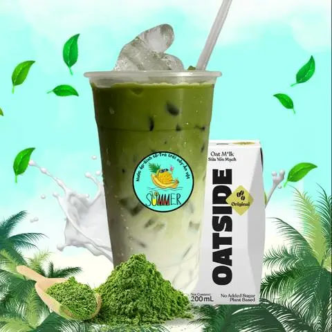 Hình ảnh Matcha Latte Sữa Yến Mạch Oatside Nguyên Hộp 200ml 