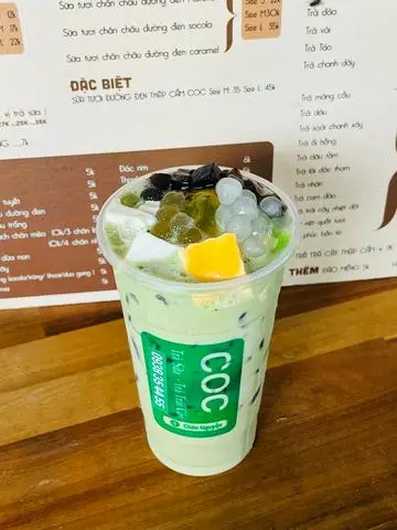 Hình ảnh Trà sữa thái xanh  thập cẩm đặc biệt COC