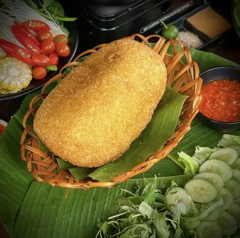 Hình ảnh Gà bó xôi chà bông ôm trứng non - 1 con