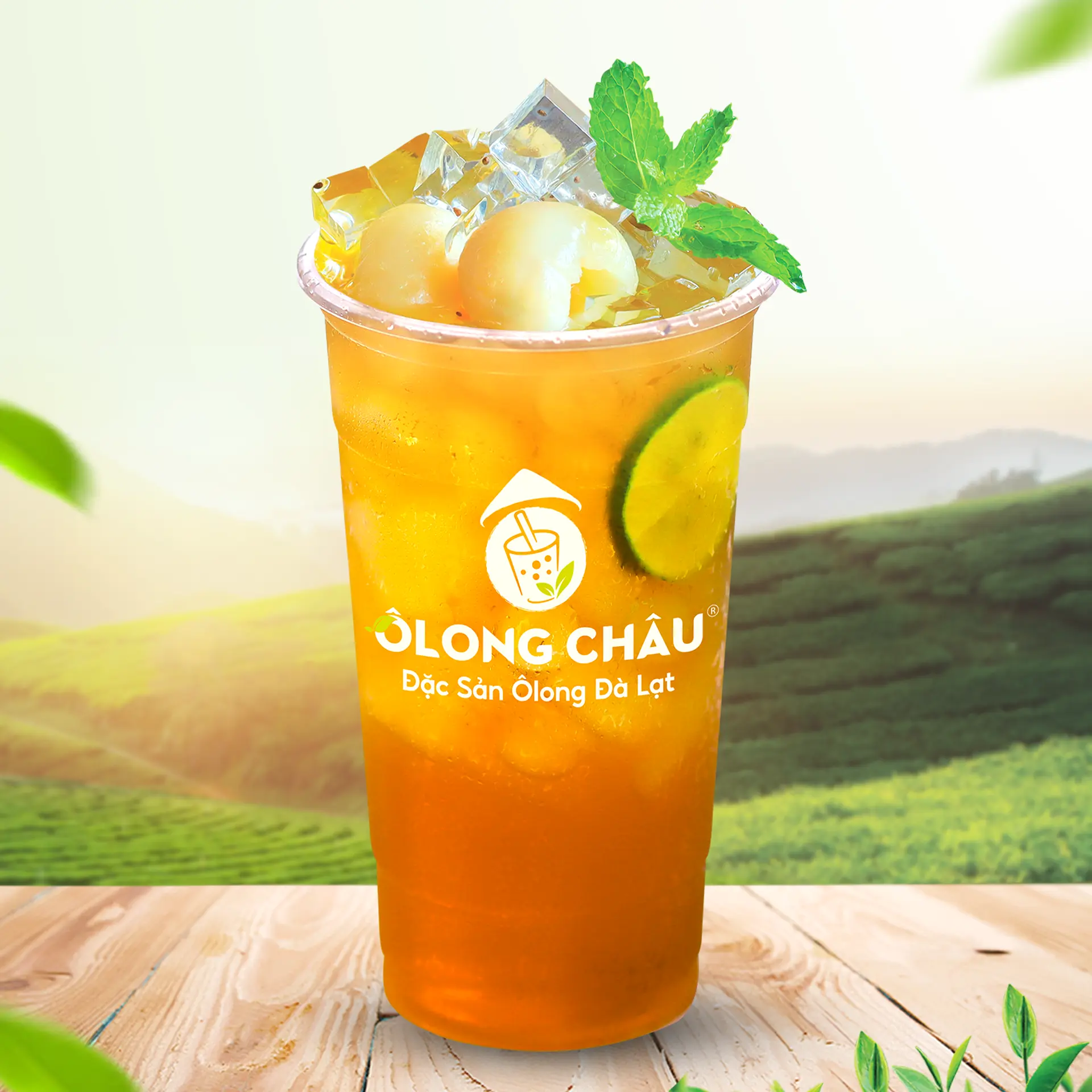 Hình ảnh Trà ô long vải lục ngạn - Trà trái cây